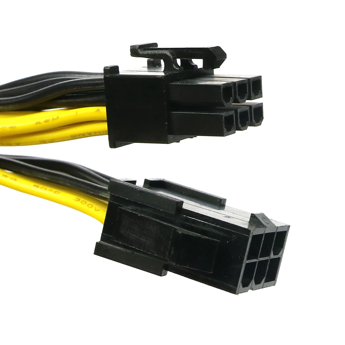 10pcs 20cm gpu extension cable pci e pcie 6pin female to 3 6p male pci express power supply for graphic video card adapter miner free global shipping