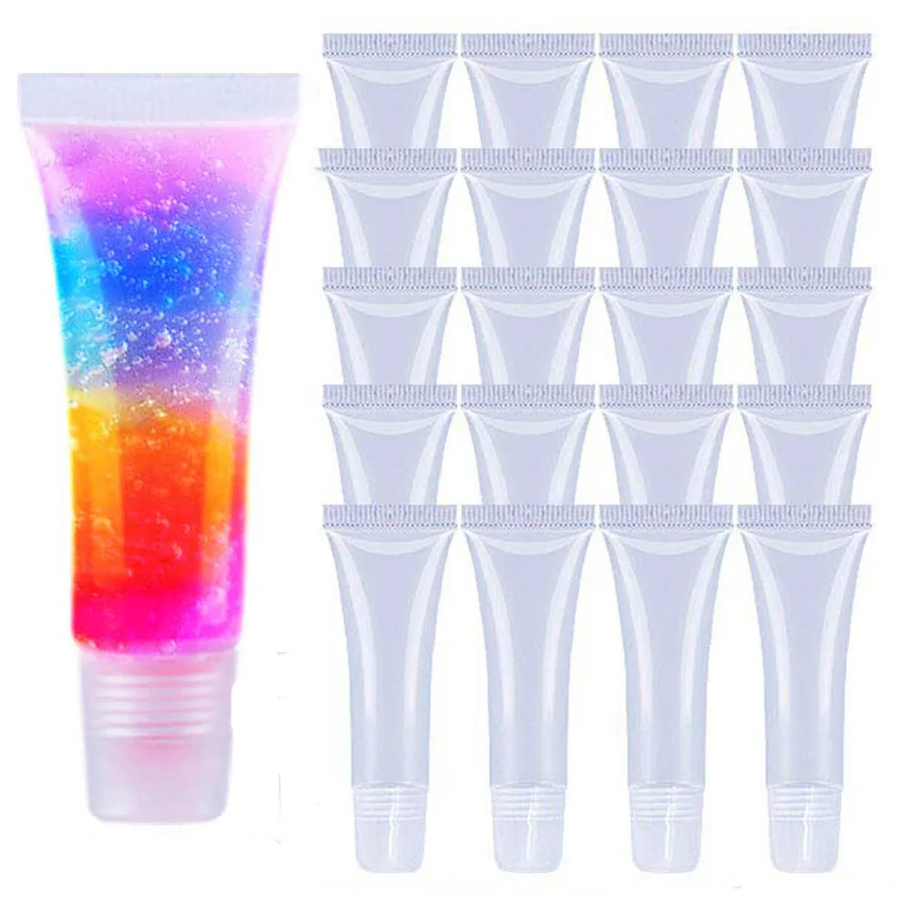 

24pcs 10ml Empty Lip Gloss Tubes 10g Clear Lip Balm Tubes Cute Lipgloss Supplies Squeeze Tubes for DIY own unique lip gloss