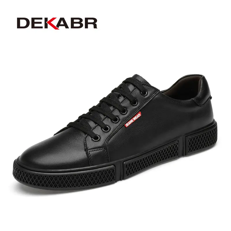 03 Black DEAKRB/классическая мужская повседневная обувь; Мужская модная обувь на плоской подошве для вождения; итальянская стильная мягкая прогулочная обувь осенние кроссовки - Цвет: 03 Black
