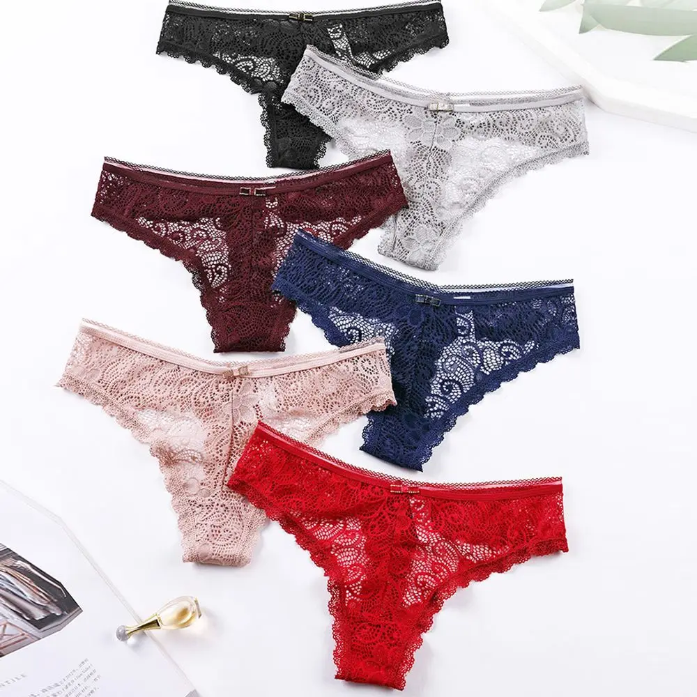 

Lace Panties Women G String Sexy Hollow out Breathable Thongs Girl Briefs Underwear Low-Waist Female Underpants Lingerie
