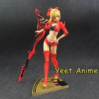game fategrand order nero claudius red saber racing suit pvc action figure static collection ornaments model doll toy gift 23cm