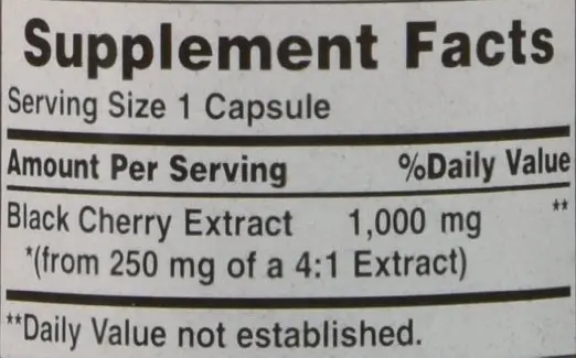 

Black Cherry 1000 Mg-100 Pcs Free Shipping