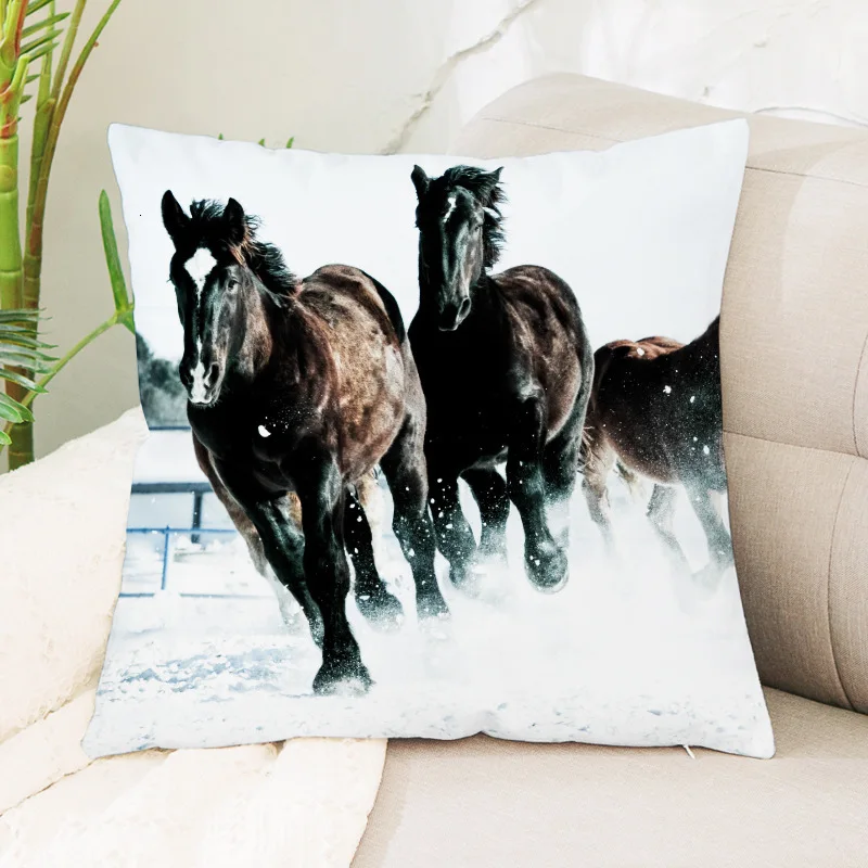 45*45 см квадратный чехол для подушки Северная Европа Инс декорации тонкая лошадь