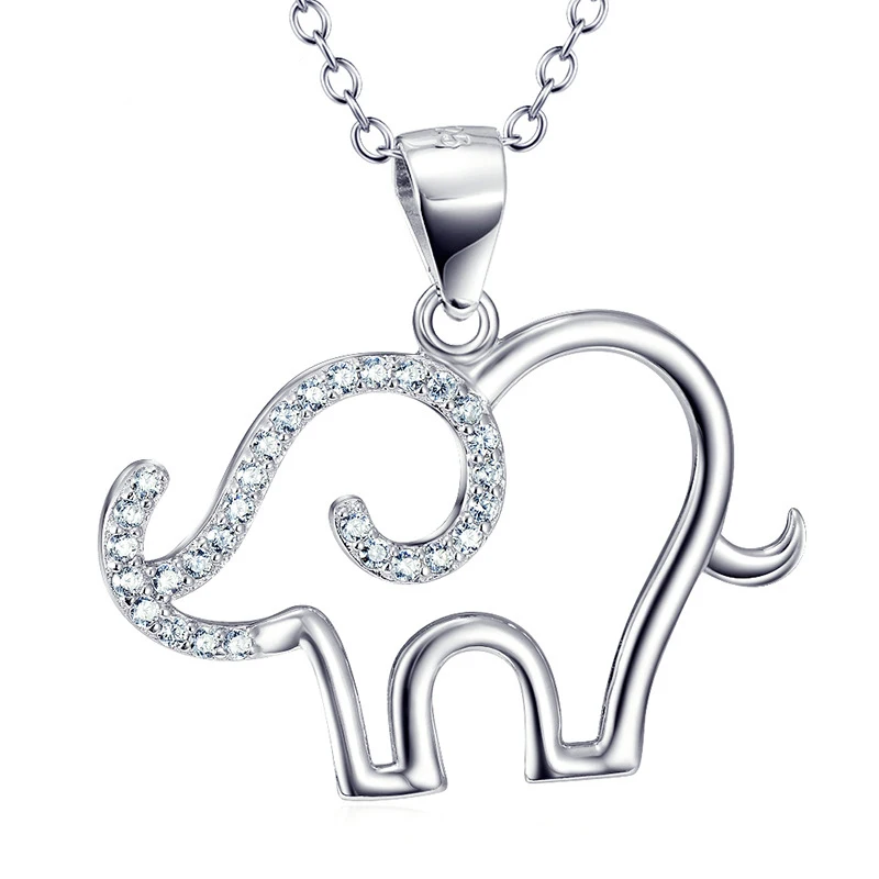 Ожерелье из серебра 925 пробы с подвеской в виде слона | Украшения и аксессуары
