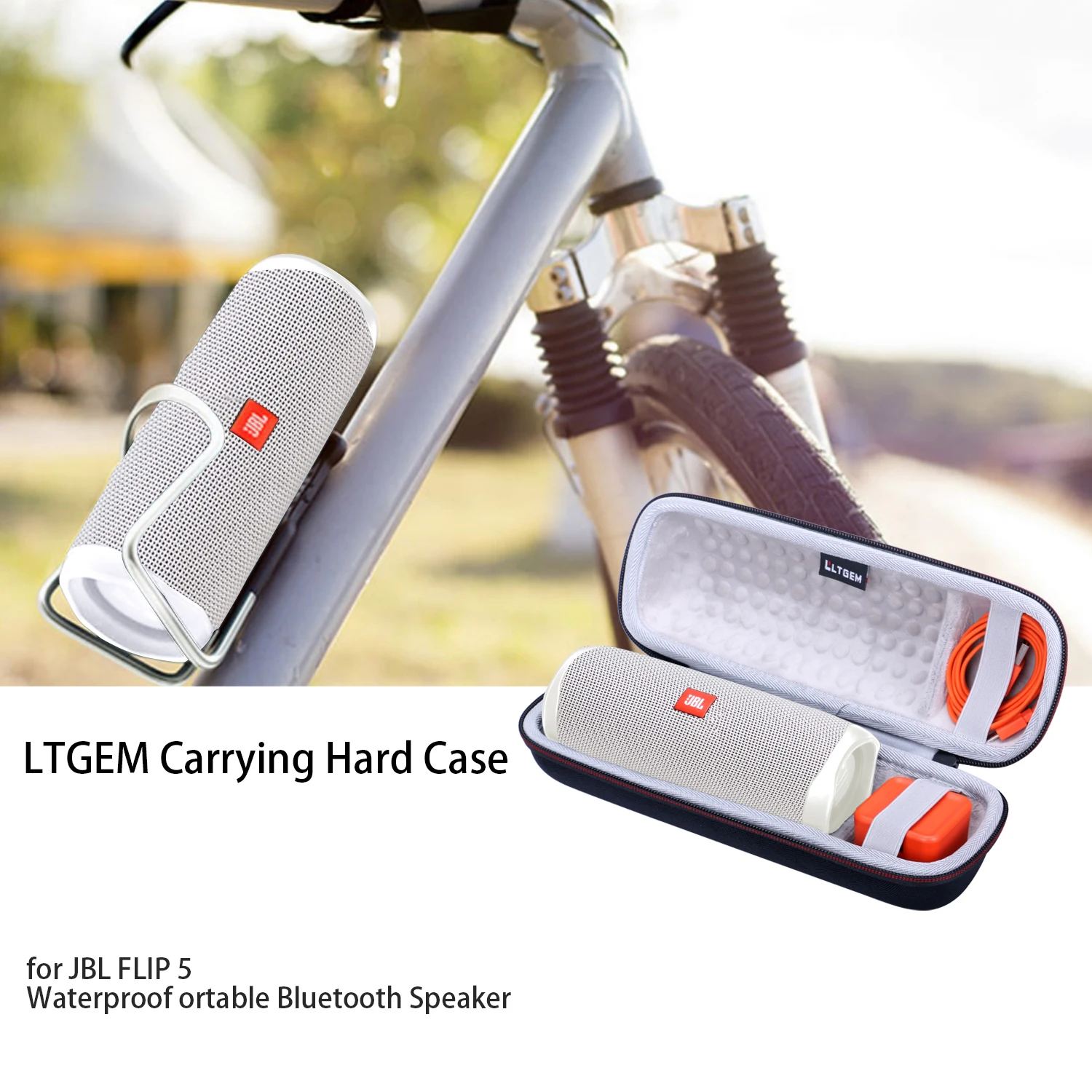 LTGEM EVA водонепроницаемый переносной Жесткий футляр для JBL FLIP 5 водонепроницаемый переносной bluetooth-динамик