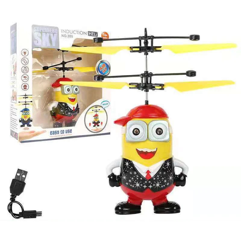 

Doll Induction Flying Toy Helicopter LED RC Drone Sensing Aircraft Children Gesture Interactive Flying Ball Christmas Gift
