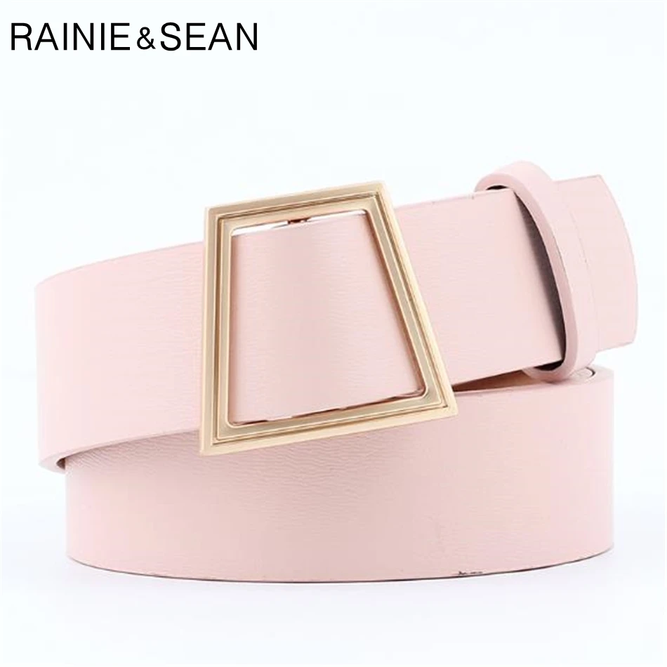 Женский ремень без отверстий RAINIE SEAN небесно голубой аксессуары для женщин белый