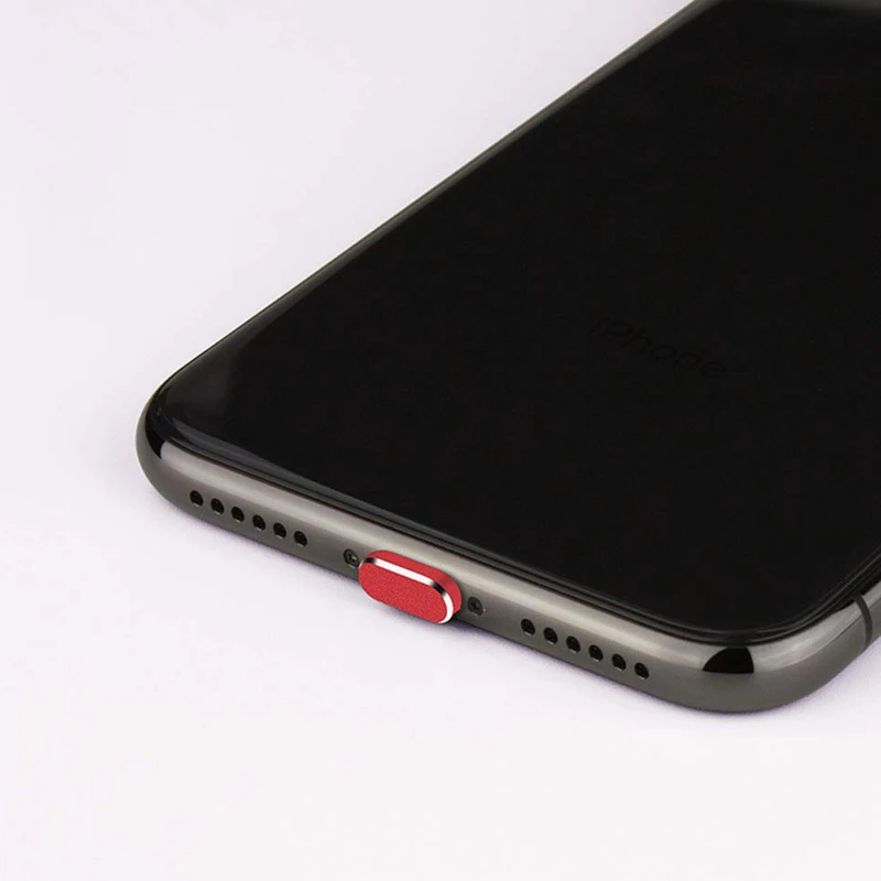 

10pcs Metal Dust Plug Special Design Charging port data port Anti For iPhone X XR XS Max 8 7 Plus Dust plug Charging Port
