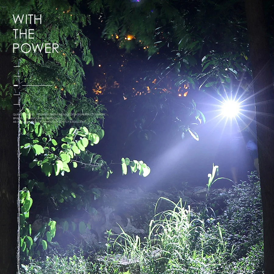 

T-11 strong light flashlight telescopic zoom rechargeable flashlight outdoor camping flashlight 2 rechargeable batteriesA292