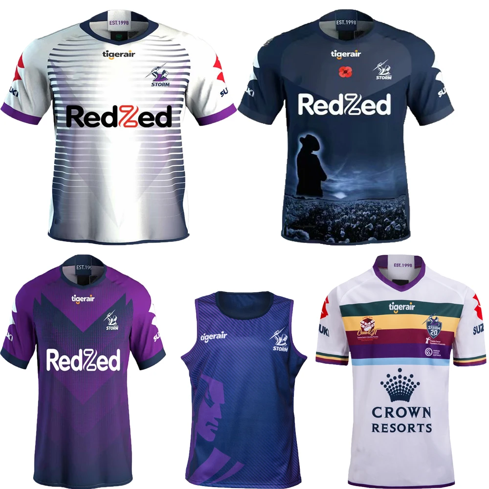 

2020 NRL Melbourne Storms Rugby NINES Training Singlet Rugby Jersey Sport Shirt S-5XL