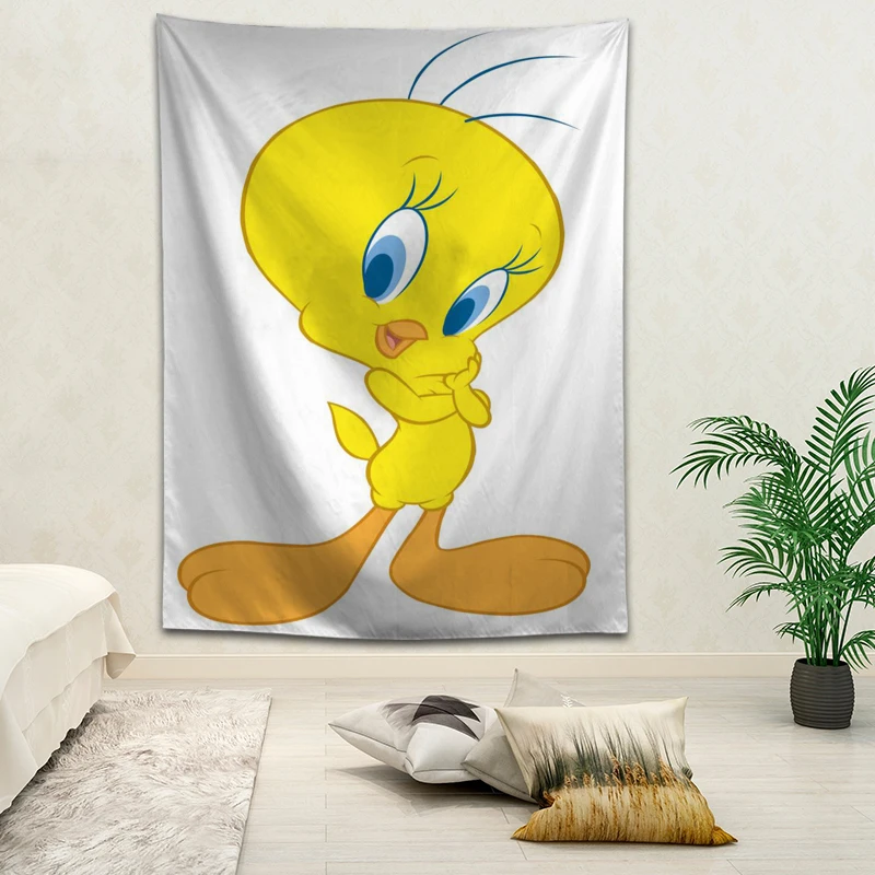Hot Sale Custom High Quality Tweety Bird Wall Hanging HD Landscape 3D Printing Digital Home Decoration Tapestry | Дом и сад