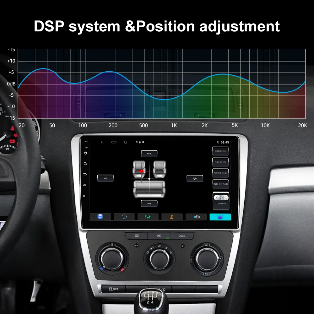 Автомобильный радиоприемник ISUDAR Android10 для Skoda Octavia A5 2008-2013 GPS CANBUS камера DSP WIFI