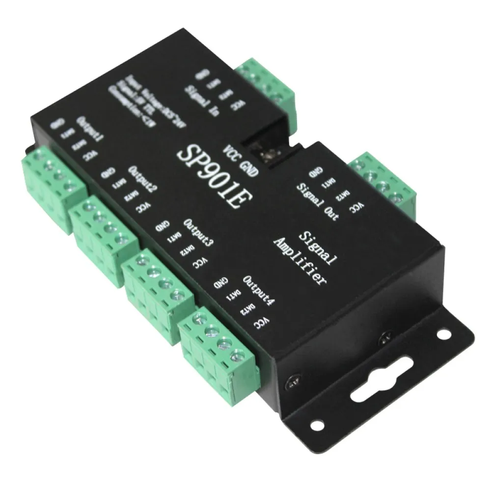 Светодиодный Усилитель сигнала SP901 светодиодный SPI контроллер 4CH группы