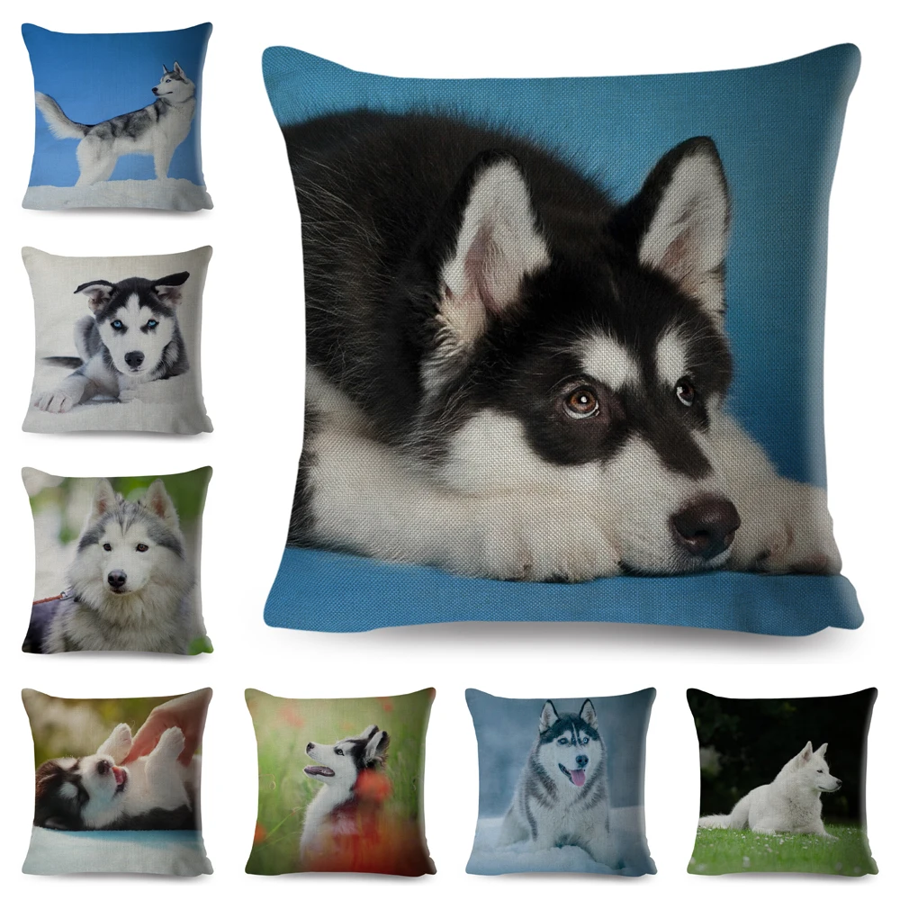 Сибирская Собака Хаски наволочка для дивана автомобильный Декор собака из