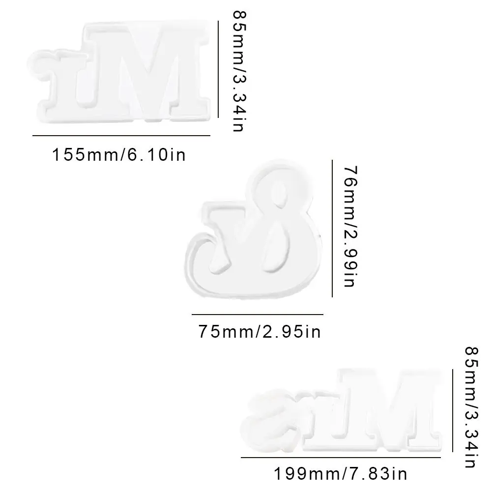 

3pcs DIY Epoxy Resin Number Letter Mold Decoration Silicone Molds Crafts Accessories Epoxy Letter Ornament Mould Art Hand Tools