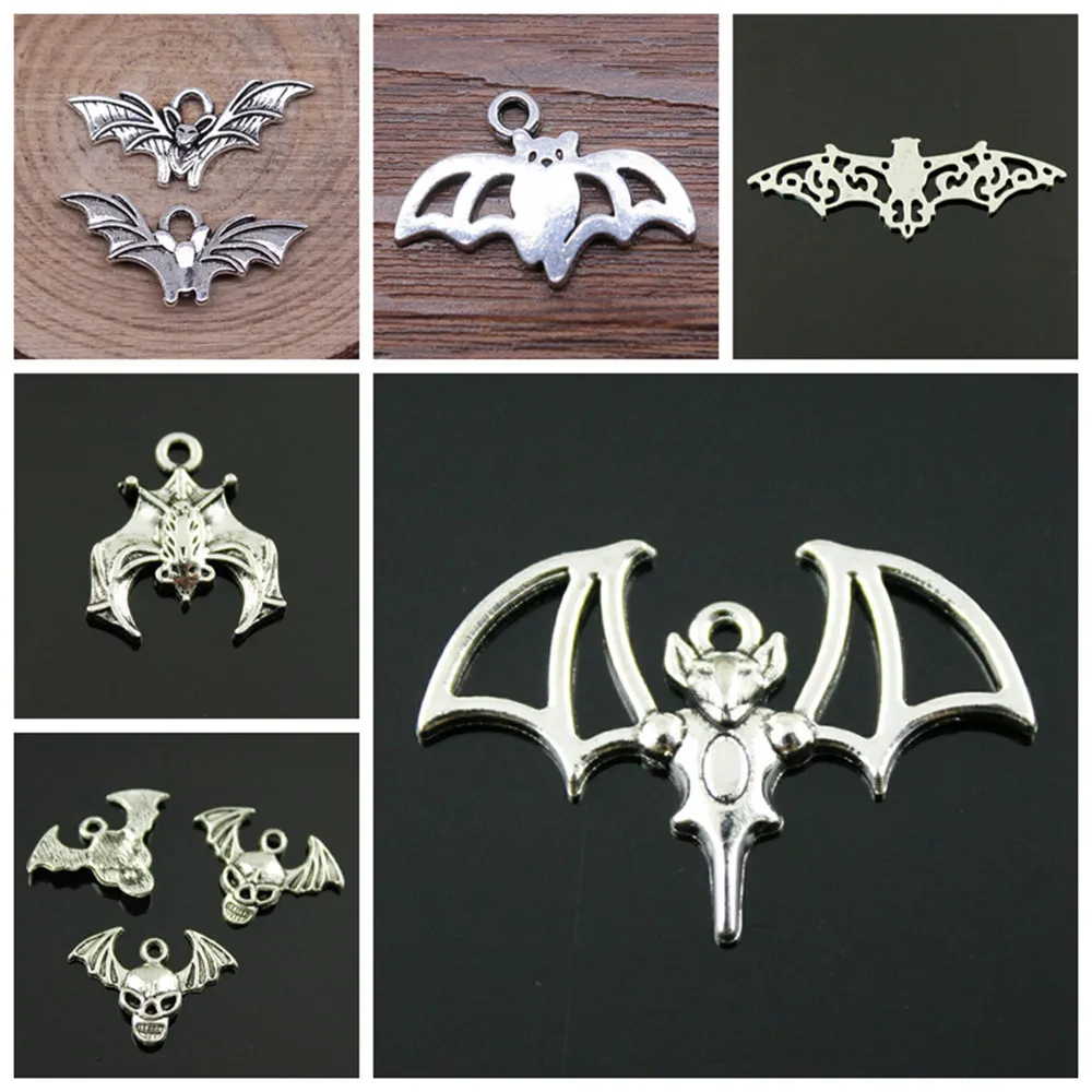 

Charms for Jewelry Making Findings Handmade DIY Craft Bat Charms