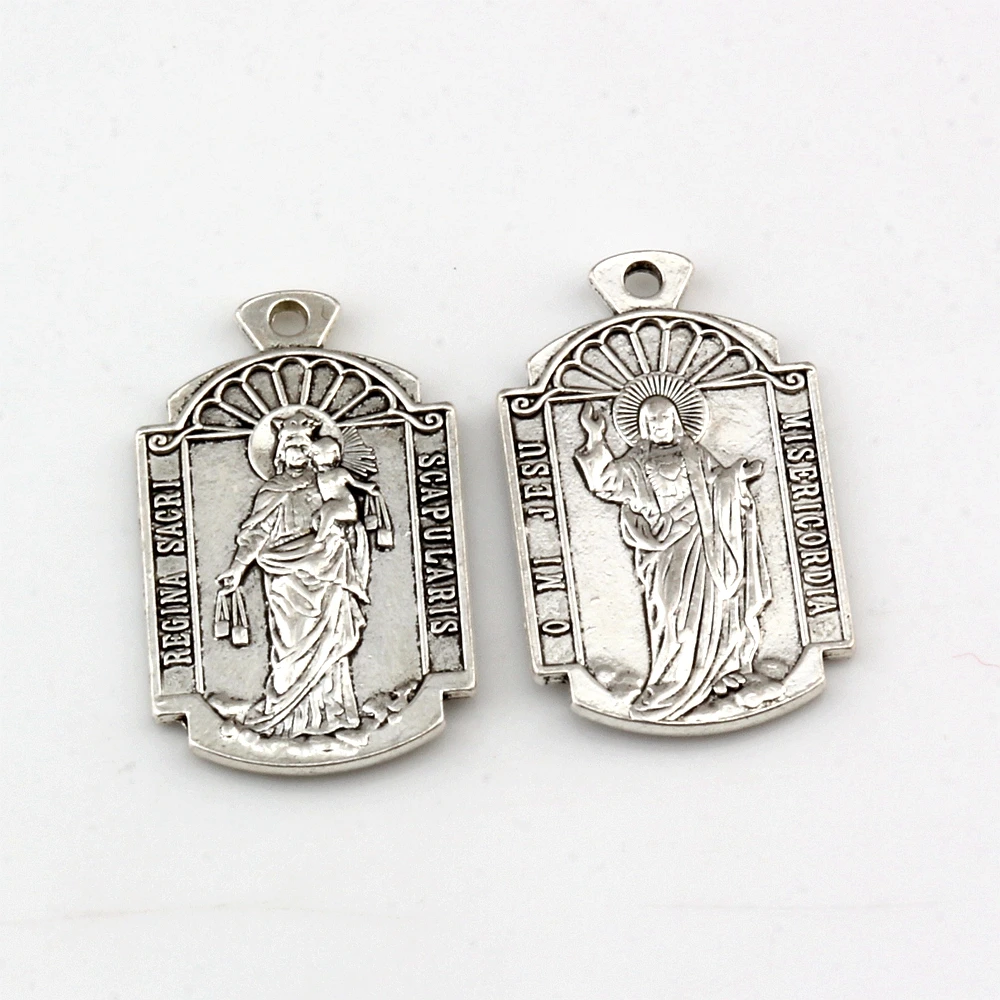 5 шт. модный топ с о образной Mi Иисуса Misericordia Медаль Религиозные Подвески Кулоны