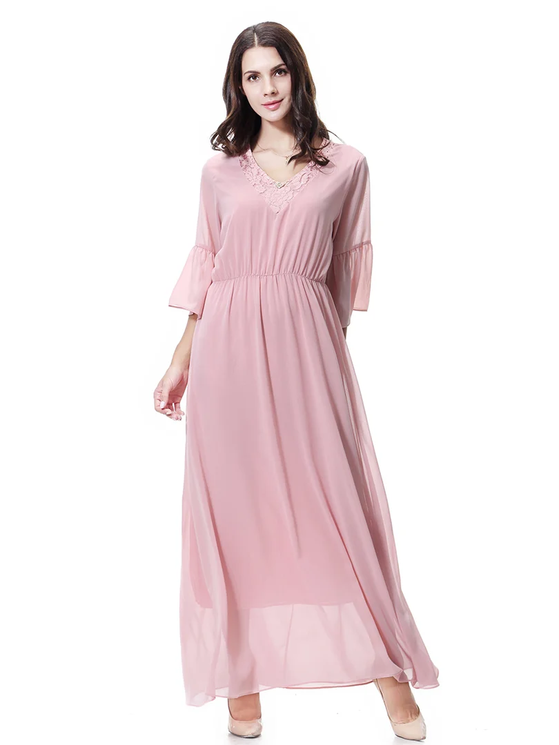 Модные женские шифоновые длинные платья летние Коктейльные Вечерние