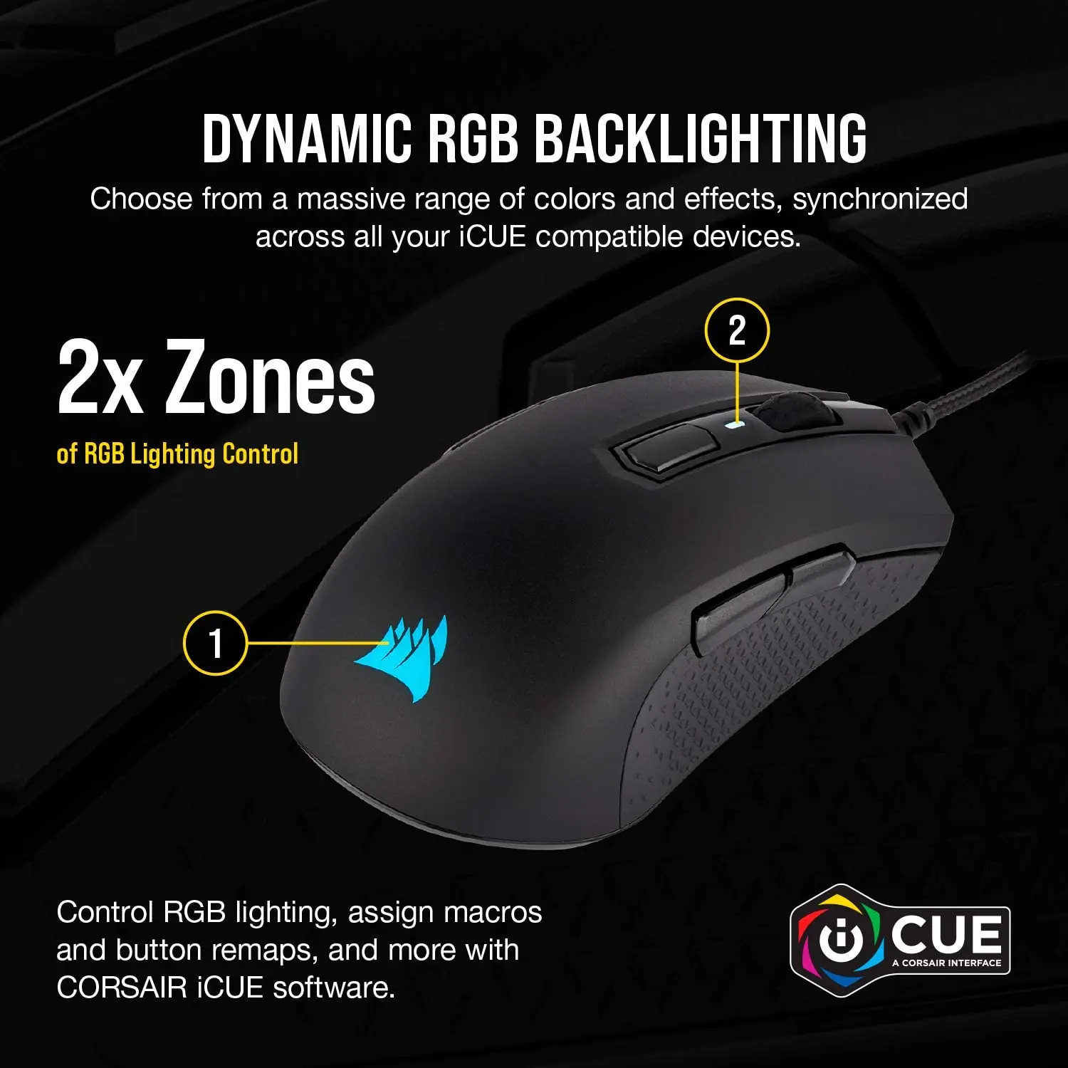 Игровая мышь CORSAIR M55 RGB PRO с несколькими ручками для обеих рук светодиод подсветкой