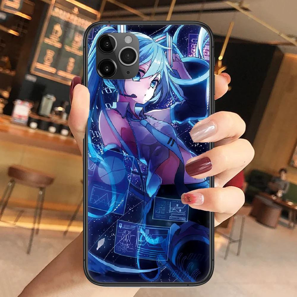

Anime Mikue Hatsunes Phone Case Cover Hull For iphone 5 5s se 2 6 6s 7 8 12 mini plus X XS XR 11 PRO MAX black trend prime