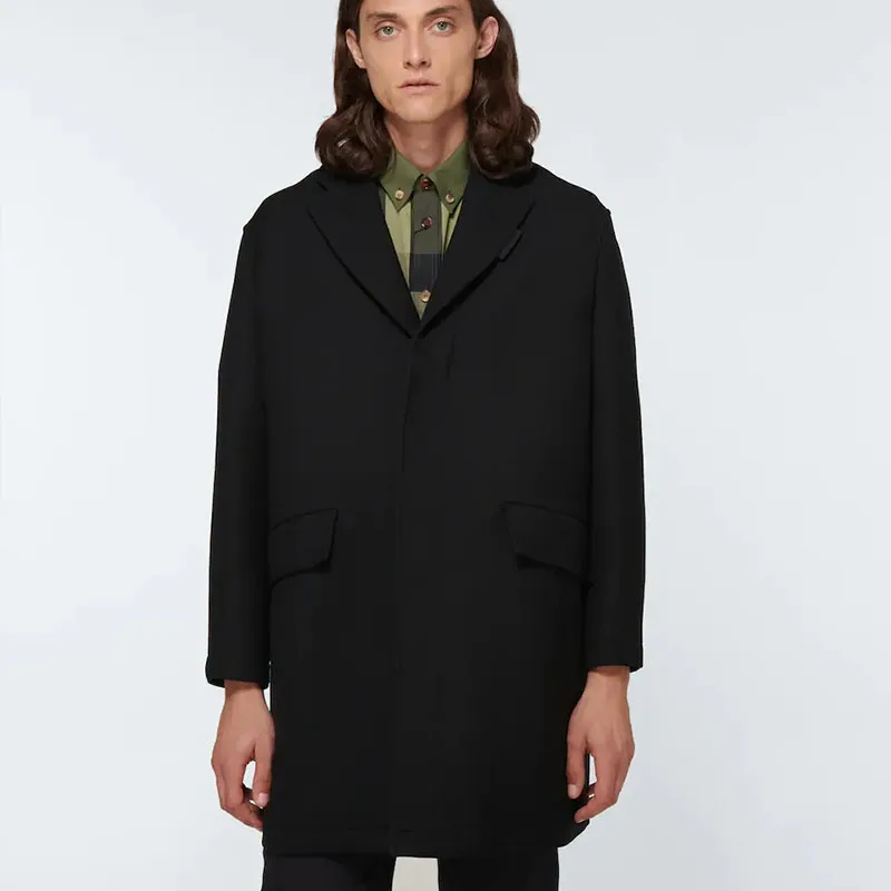 Мужское свободное шерстяное пальто средней и большой длины Осень-зима 2021 новое