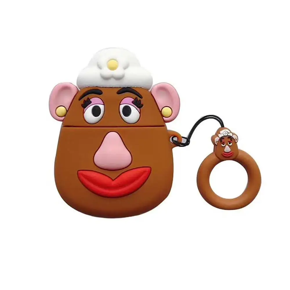 LOVERONY Cute Cartoon Bluetooth Earphone 3D Silicone Case For AirPods 2 1 Headset Protective Cover Apple Air pods Charging Box