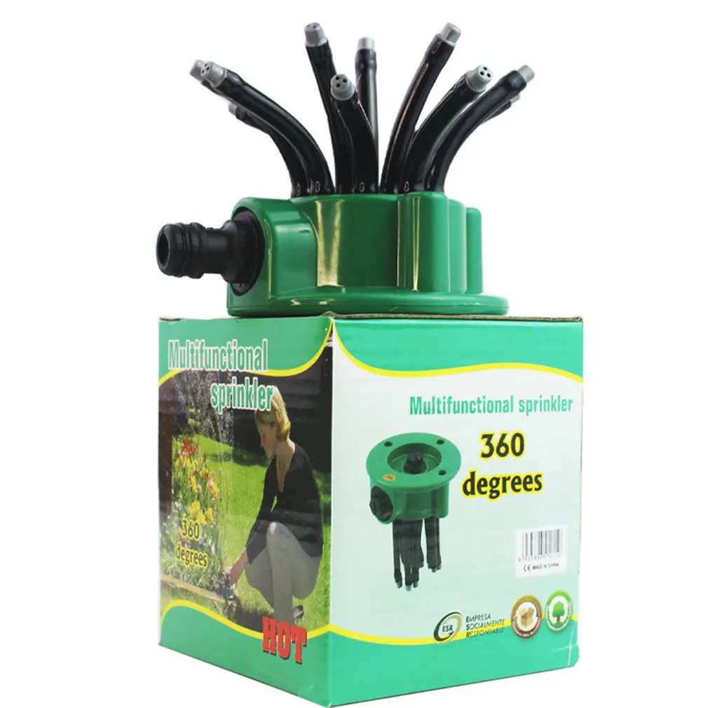 

Hot Newest 360 Degree Multi-Head Adjustable Watering Sprinklers Garden Sprinkler Automatic Sprinkler System For Lawn Garden Yard