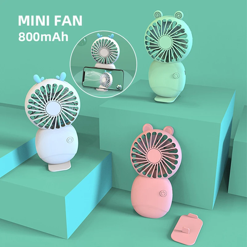 

USB Mini Wind Power Electric Fan Ultra-quiet Convenient Fan Desktop Student Portable Student Office Cute Small Cooling Fans