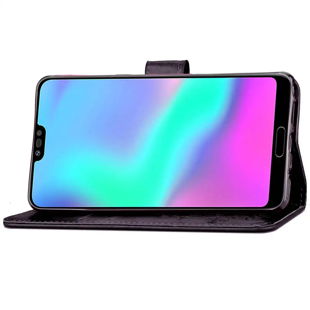 Роскошный флип-кошелек из искусственной кожи для Huawei Honor 10 чехол телефона с