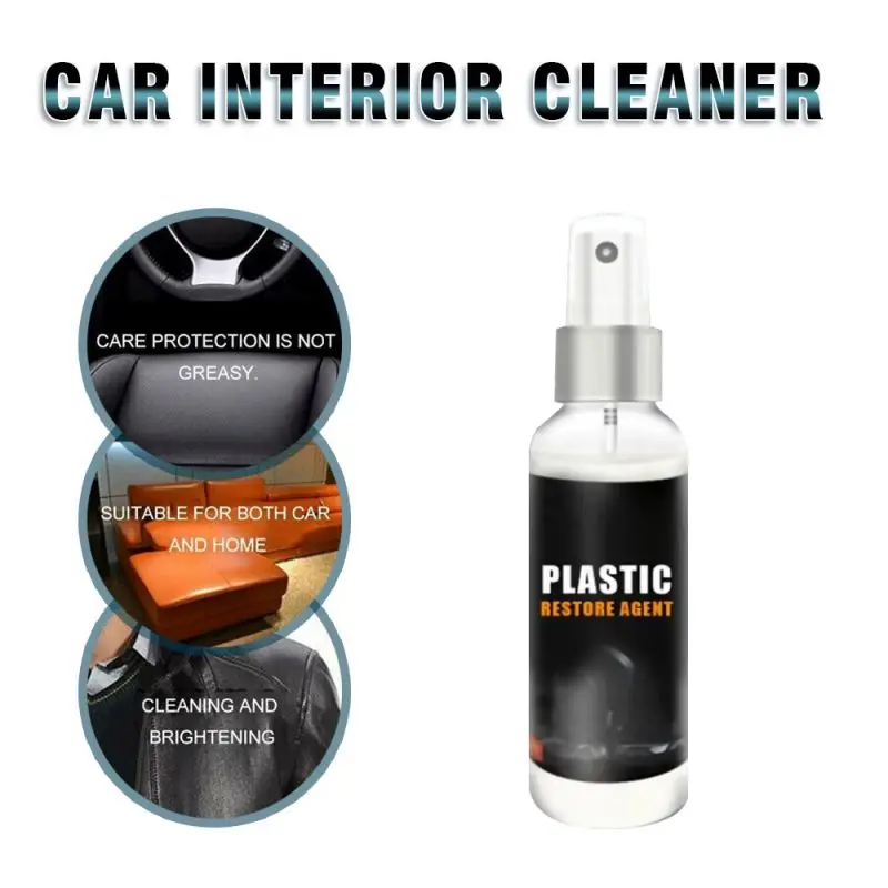 30/50ml Car Plastic Parts Retreading Agent Wax Instrument Panel Renovated Coat Automotive Cleaner Maintenance | Автомобили и
