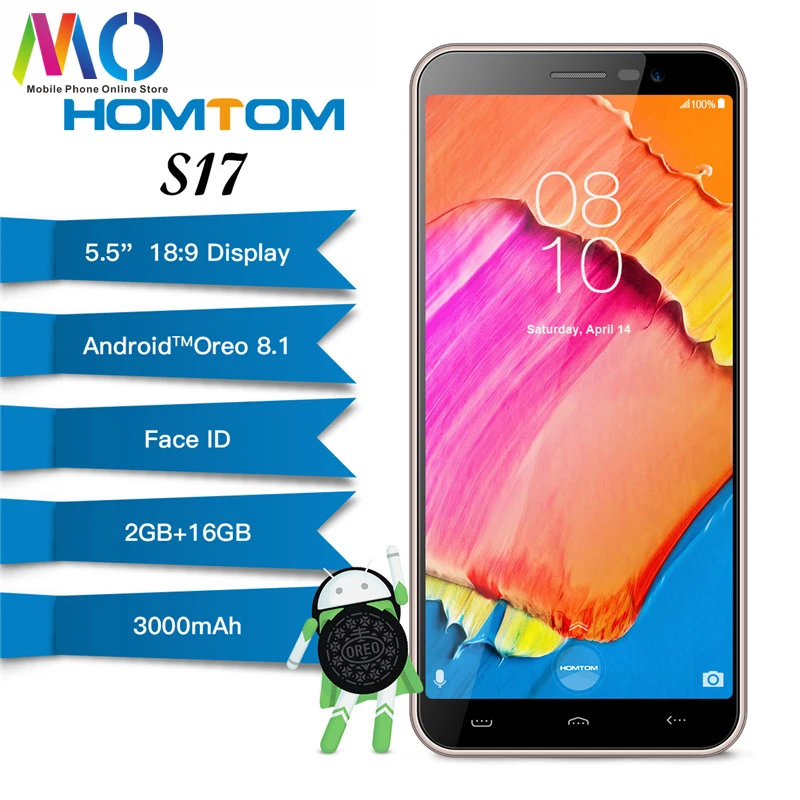 Оригинал Global Smartphone S17 смартфон распознавание лица отпечатков пальцев 5 дюймов 18:9