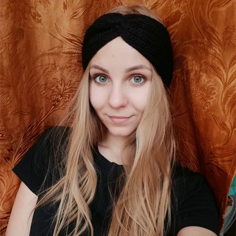 Качественная зимняя вязаная повязка на голову для женщин новые хлопковые