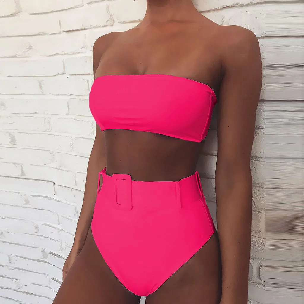 Бикини с высокой талией 2020 сексуальное черное бикини комплект купальников