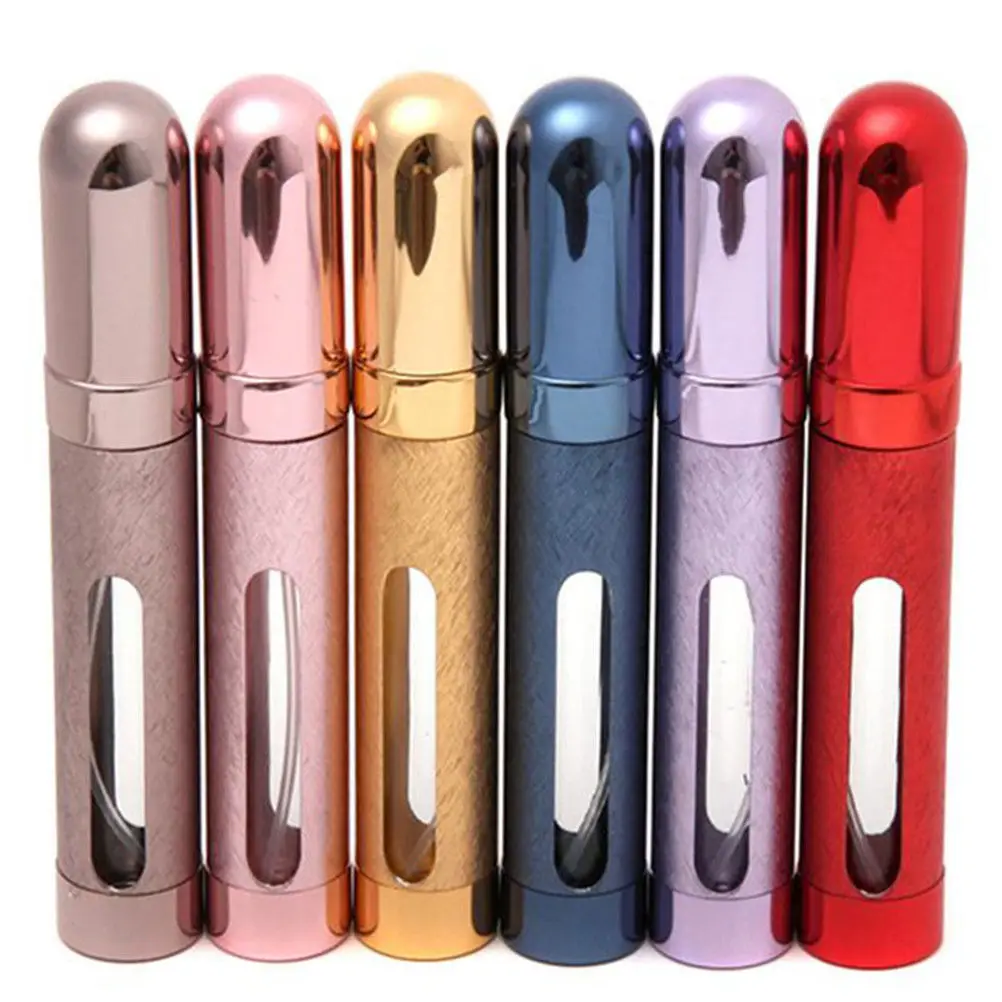 

New 12ml Mini Portable Refillable Bottles Traveler Metal Refillable Perfume Bottle With Spray&Empty Cosmetic Containers