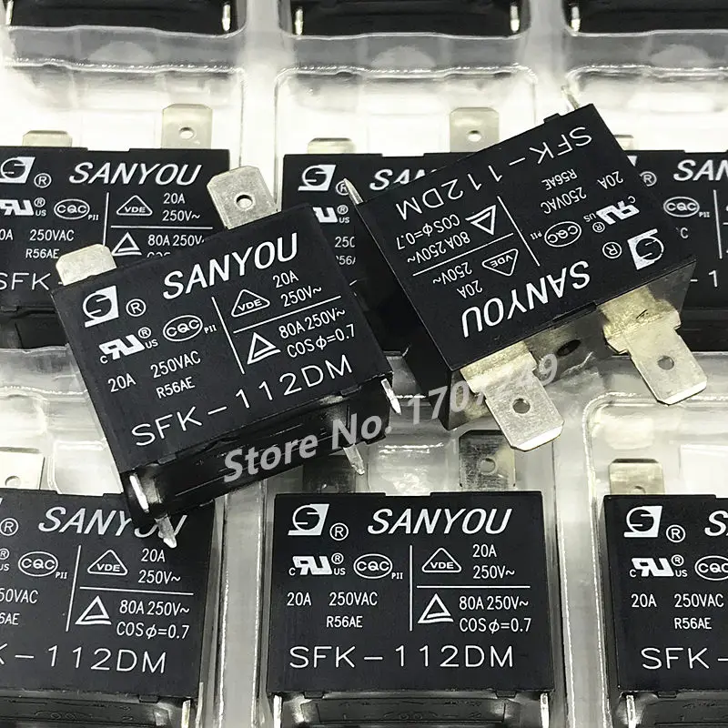 Бесплатная доставка 10 шт./лот 100% новое оригинальное SANYOU реле SFK 112DM 12V 20A 250VAC 4Pin