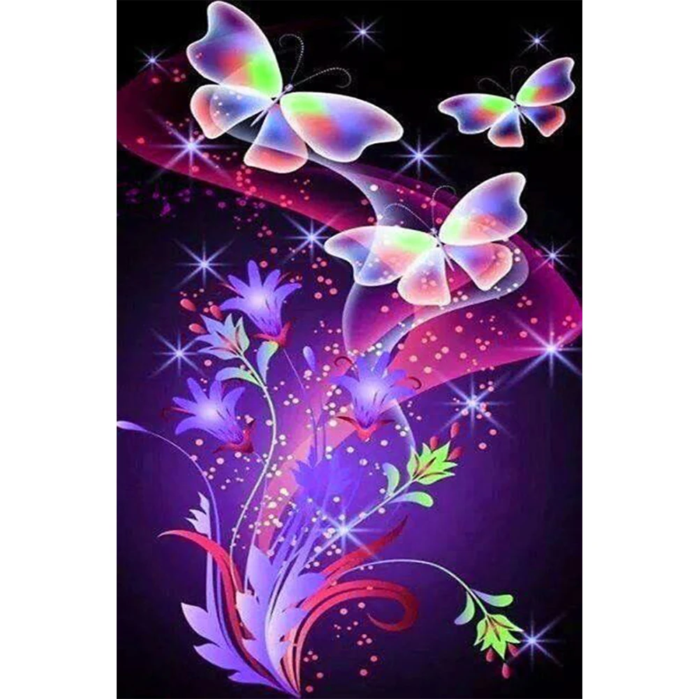 Eniref DIY Full Diamond Painting kits Butterfly Diamond Mosaic Embroidery Round Rhinestone Gem Art Dots Home Decor New Gifts