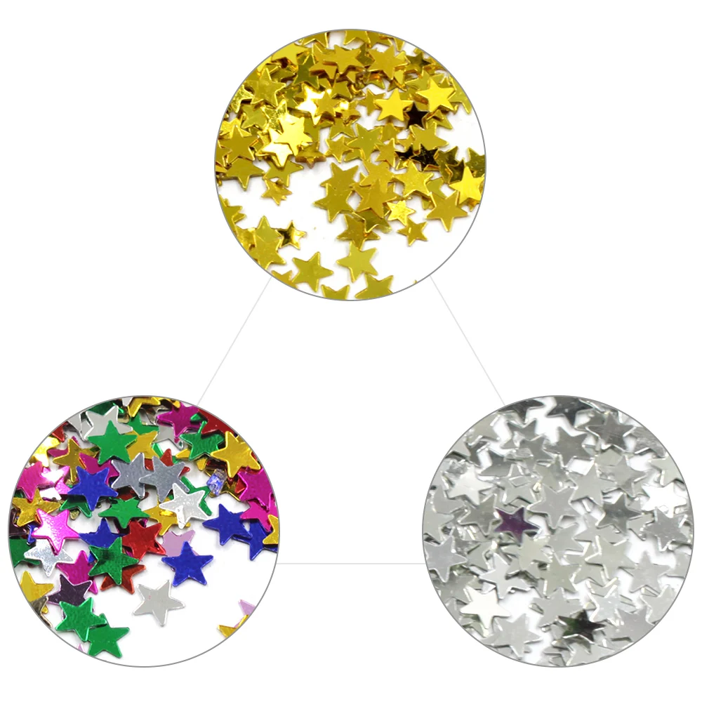 1 сумка Звездный конфетти стол серебро/золото/красочные блестящие звезды блестки