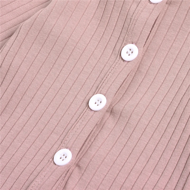

5 colors Infant Baby Boy girl unisex Cotton Romper Long Sleeve Solid Button Long Trouser Jumpsuit 2020