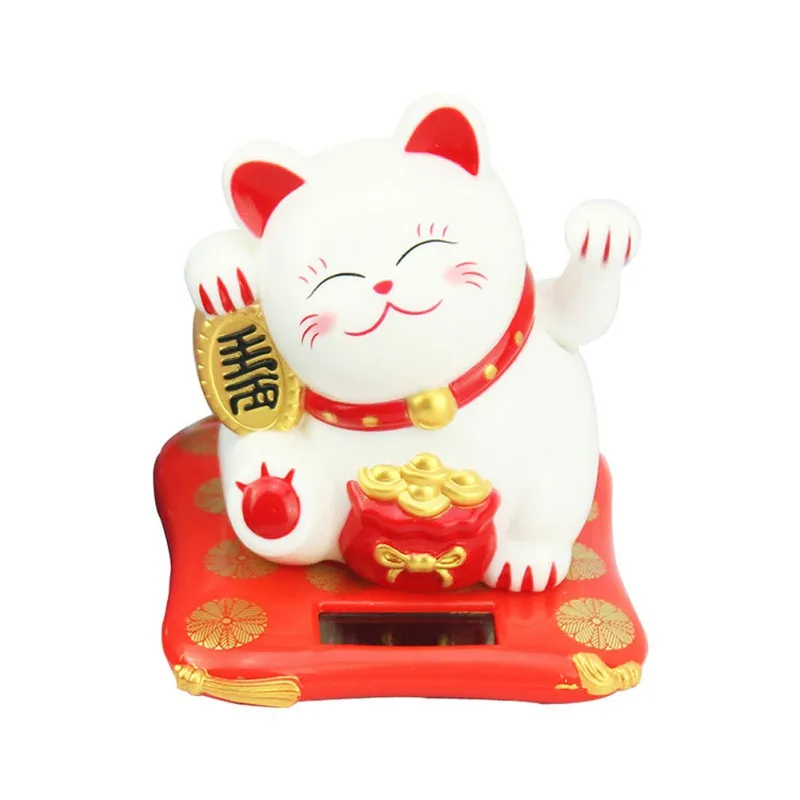 Maneki Neko Бытовая на солнечных батареях развевающаяся рука Фортуна кошка манит