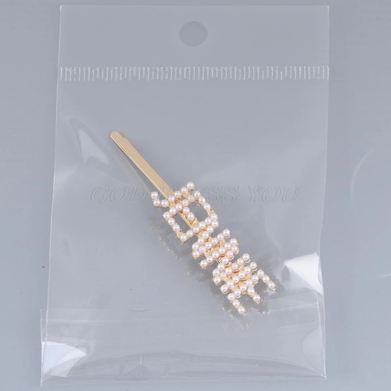 Женские металлические буквы Bobby Pins Kpop имя членов имитация жемчужины, горный хрусталь для волос зажим для поддержки болельщиков декоративные заколки