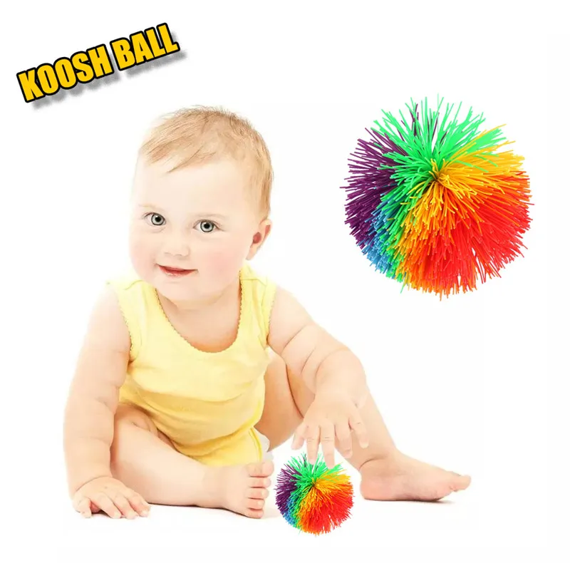 

1Pcs Colorful Silicone Koosh Ball Bouncing Fluffy Jugging Ball Sensory Fidgets Stress Relief Toy Soft Fun Party Game Great Gifts