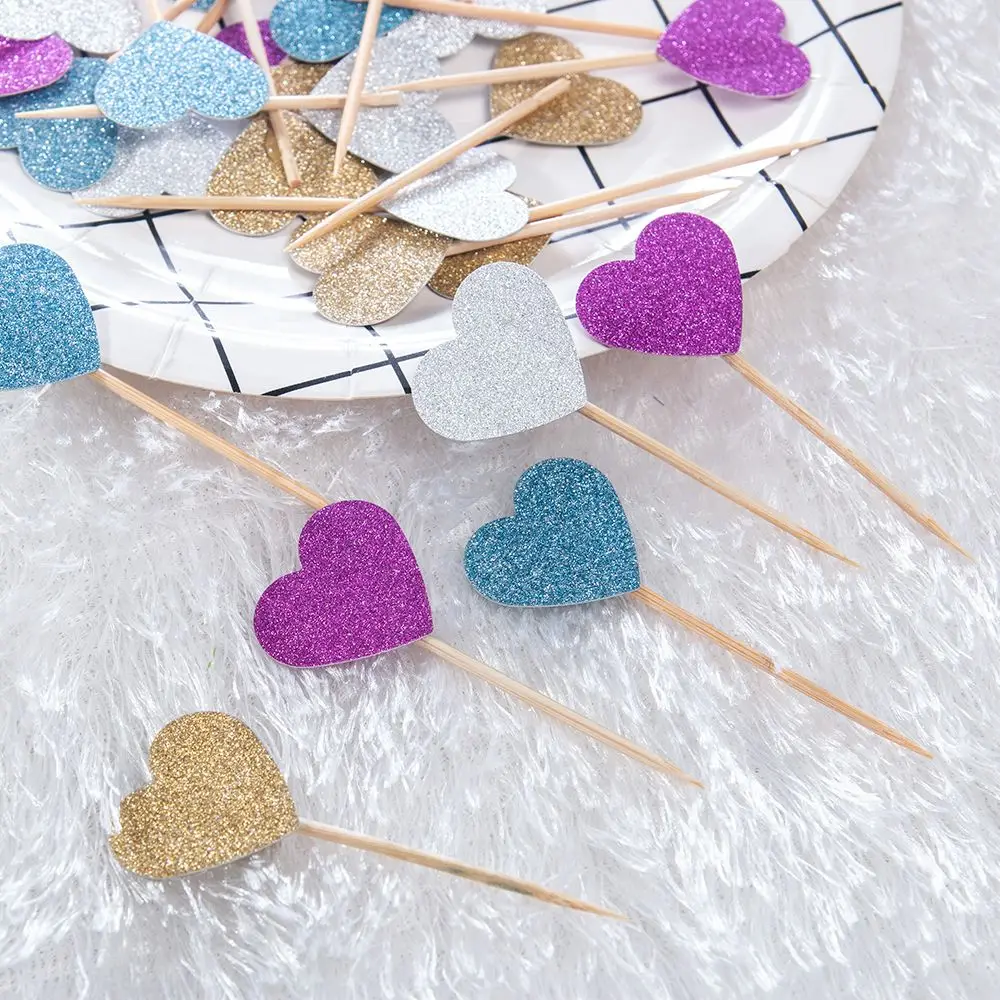 10 шт. наклейки для торта с надписью Love Tag креативные блестящие украшения кексов