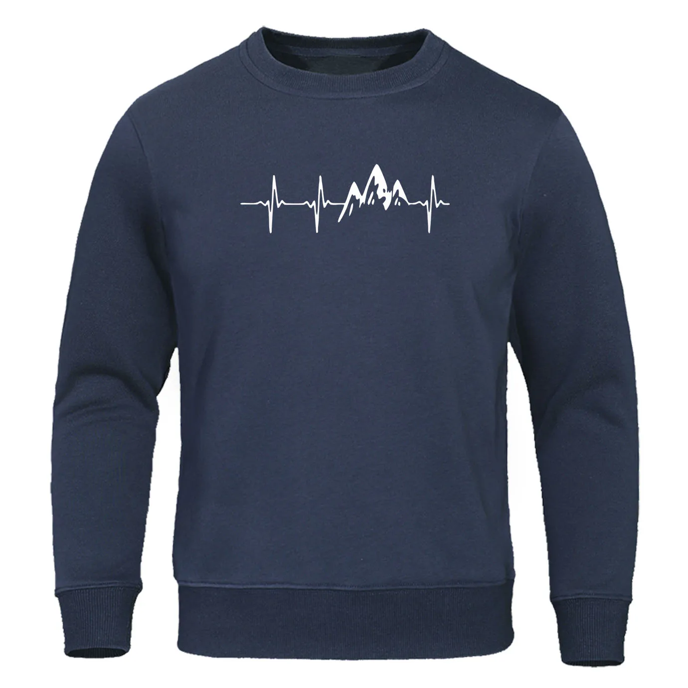 dark blue 5 Горные ЭКГ мужские толстовки высокого качества Мужская толстовка с капюшоном забавные хип-хоп толстовки Harajuku уличная Осенняя мужская пуловер - Цвет: dark blue 5