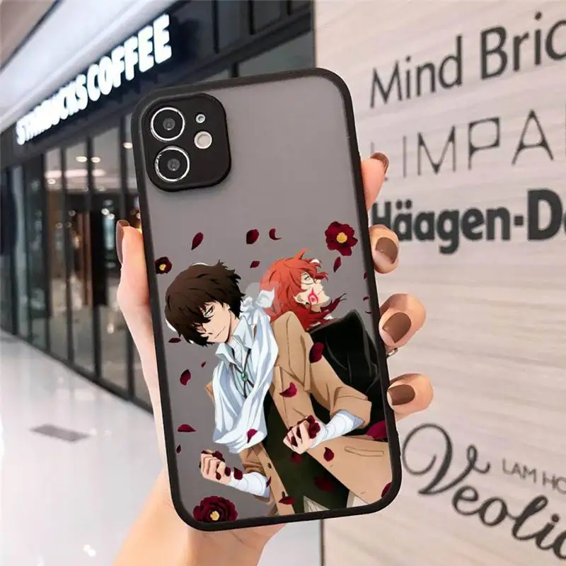 

apan anime bungou stray dogs Dazai Phone Case Matte Transparent for iPhone 7 8 11 12 s mini pro X XS XR MAX Plus cover funda