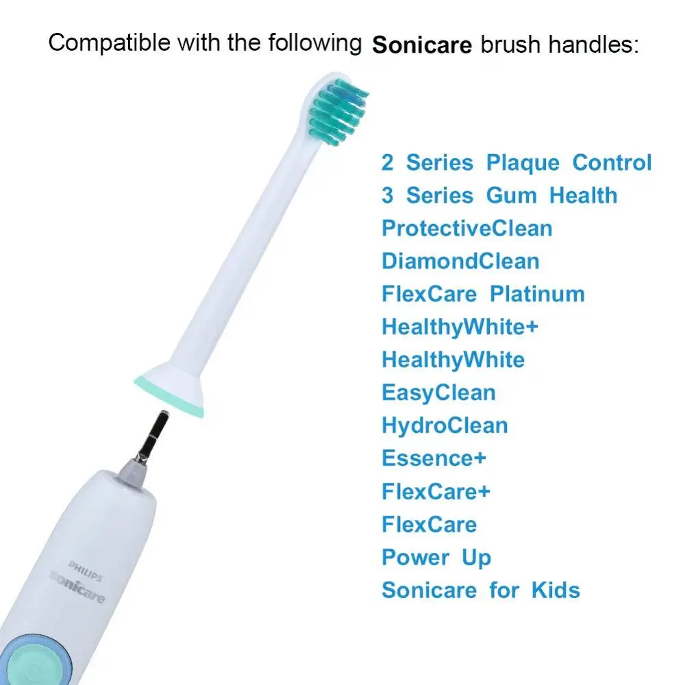 20 шт HX6024 сменные насадки для электрической зубной щетки Philips Sonicare