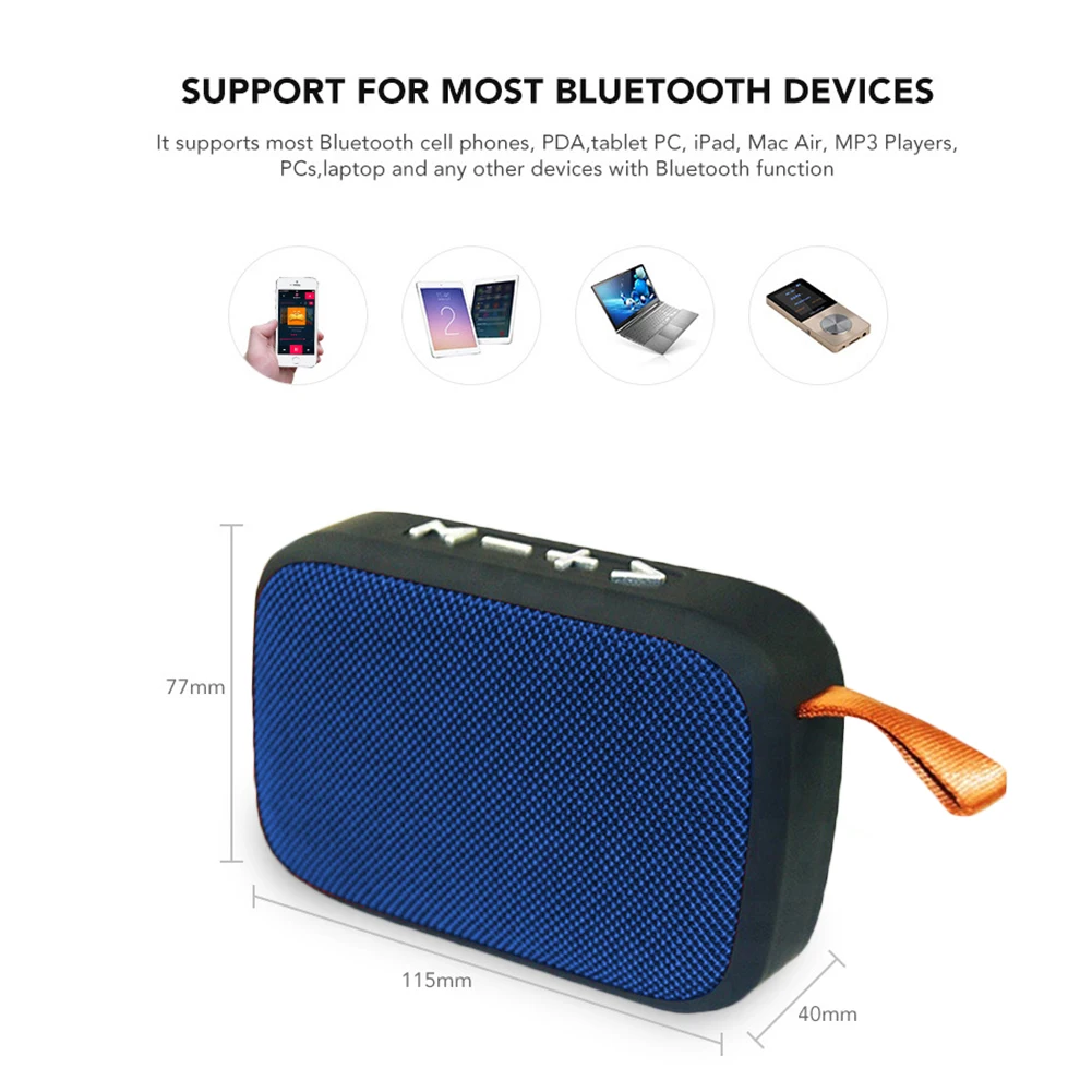 Портативный беспроводной Bluetooth мини-динамик G2 многоцветный Чистый динамик с