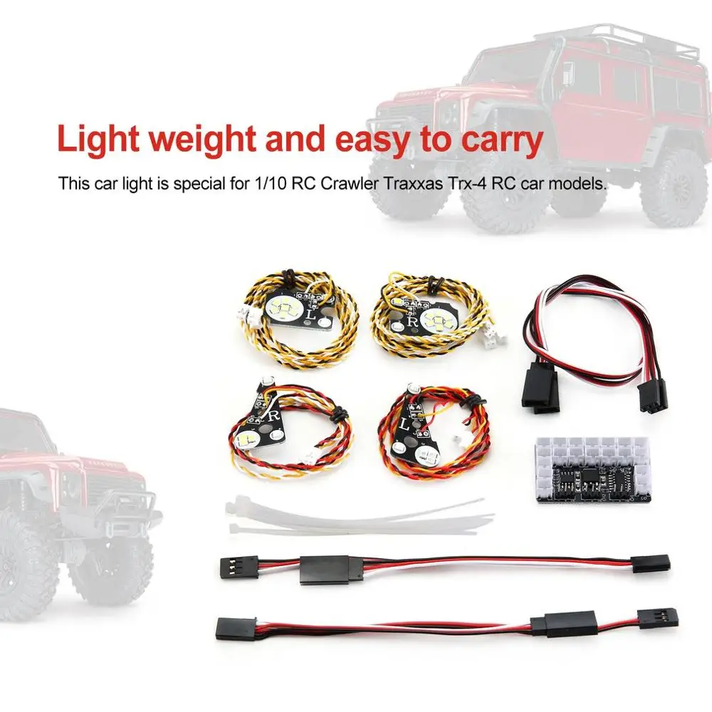Trx4 комплект фар передний/задний светодиодный для 1/10 весы модель внедорожника
