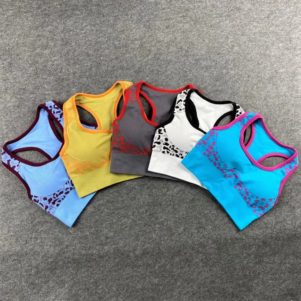 

Leopard Yoga Set 2PCS Women Camo Seamless Fitness Leggings + Yoga Bra Shark Fitness Clothing Gym Workout Sports Suits