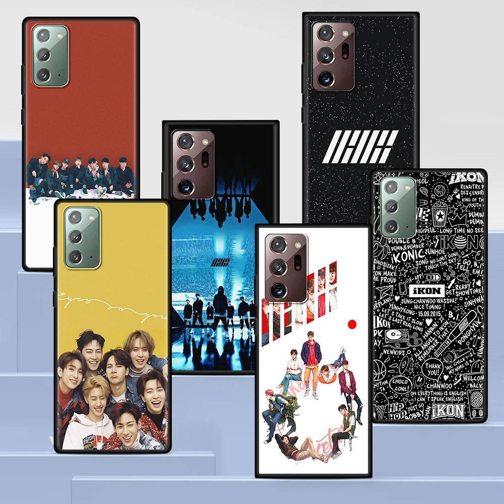 

Ikon Kpop Music Case for Samsung Galaxy S20 FE S21 Ultra S10 Lite S10e S9 S8 Plus S7 Edge A12 5G A51 A52 Black Soft Phone Cover