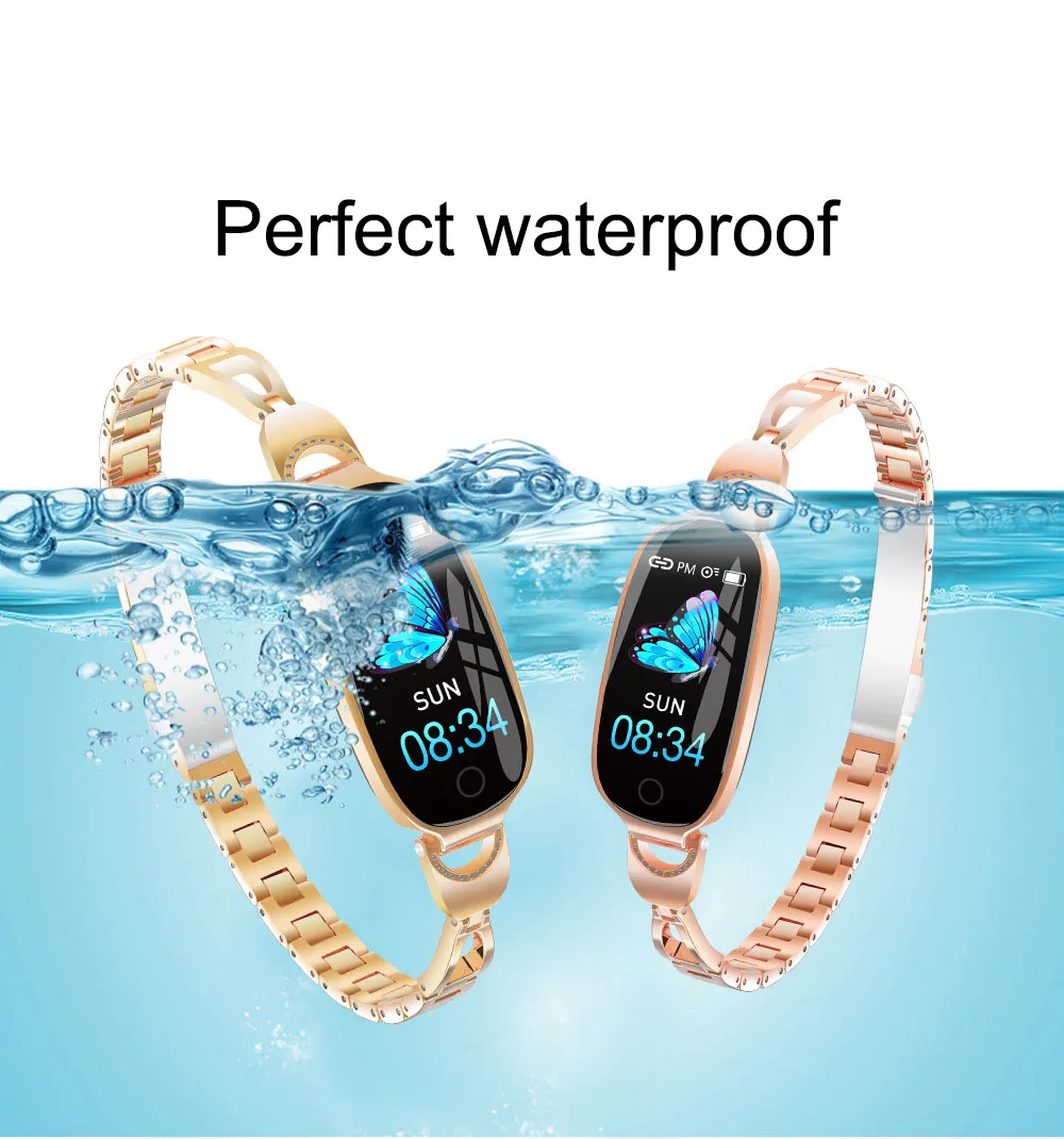 Модный женский смарт браслет с цветным экраном шагомер мониторинг сна женские